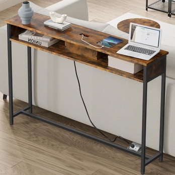 Konzolový stolek POWER STRIP hnědá/černá 5