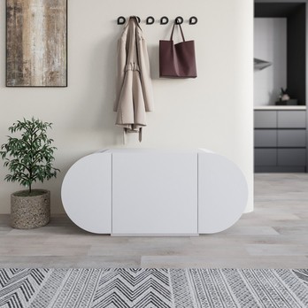 Botníková lavice POZY bílá 1