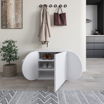 Botníková lavice POZY bílá 2