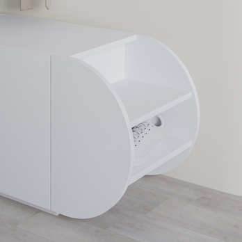 Botníková lavice POZY bílá 3