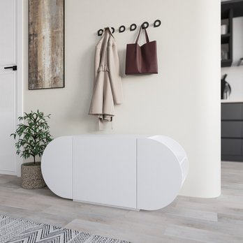 Botníková lavice POZY bílá 4