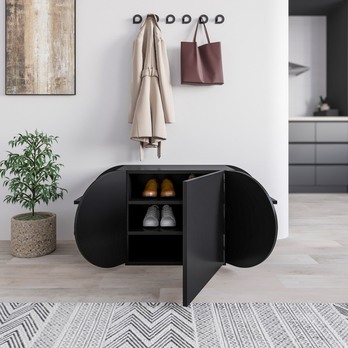 Botníková lavice POZY černá 3