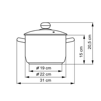 Hrnec s poklicí PREMIUM objem 5,5 l 1