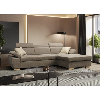 Sedací souprava PRESTIGE pravá, mocca 1
