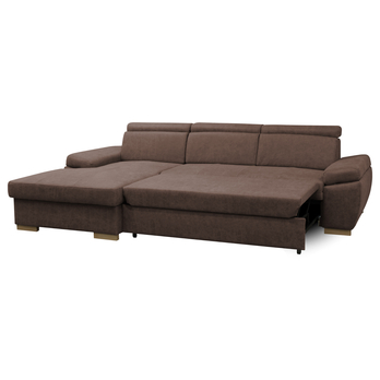 Sedací souprava PRESTIGE levá, hnědá 4