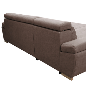 Sedací souprava PRESTIGE levá, hnědá 11