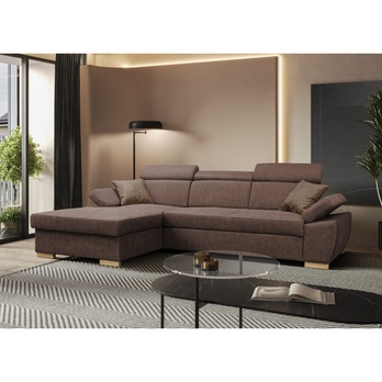 Sedací souprava PRESTIGE levá, hnědá 1