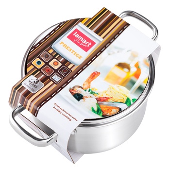Hrnec s pokličkou PRESTIGE nerezová ocel/sklo, objem 3,5 l 1