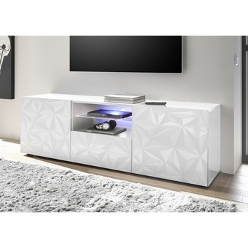 TV komoda PRISMA 6 bílá lesklá 1
