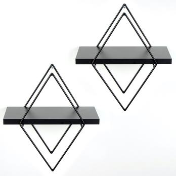 Sada nástěnných polic PRISMA II černá 1