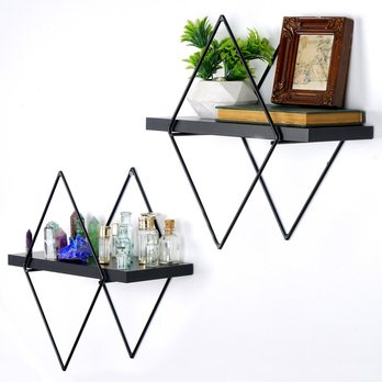 Sada nástěnných polic PRISMA II černá 2