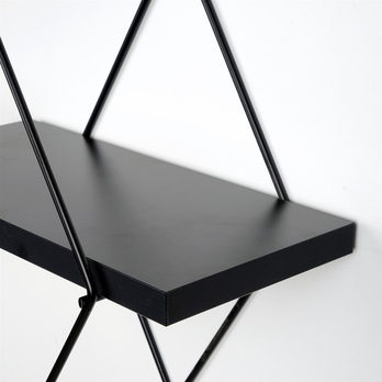 Sada nástěnných polic PRISMA II černá 6