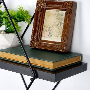 Sada nástěnných polic PRISMA II černá 7