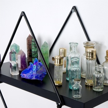 Sada nástěnných polic PRISMA II černá 9