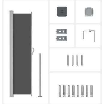 Boční markýza PRIVACY šedá, 160x300 cm 3