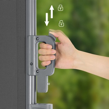 Boční markýza PRIVACY šedá, 160x400 cm 4