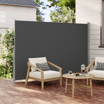 Boční markýza PRIVACY šedá, 180x450 cm 1