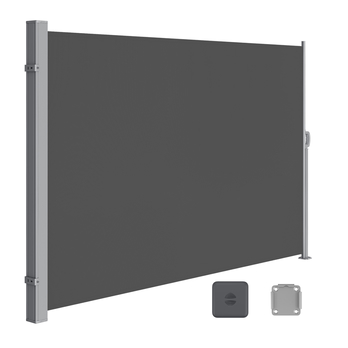 Boční markýza PRIVACY šedá, 180x450 cm 2
