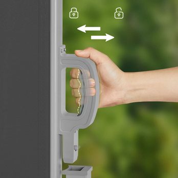 Boční markýza PRIVACY šedá, 180x450 cm 3