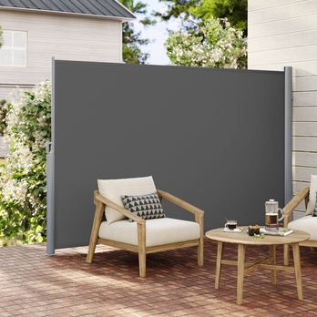 Boční markýza PRIVACY šedá, 160x400 cm 1