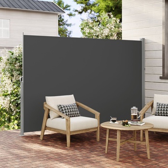 Boční markýza PRIVACY šedá, 160x350 cm 1