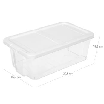 Sada boxů PURPOSE bílá/průhledná, 12 ks 6