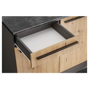 Kuchyňský blok PURTU antracitová/dub artisan 7