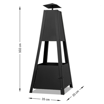 Ohniště PYRAMIDA černá 8