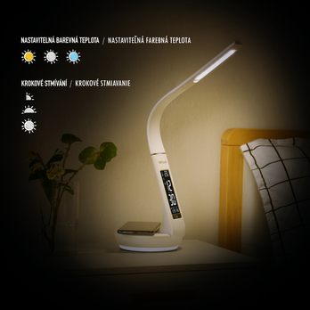 Stolní lampa QI bílá 4
