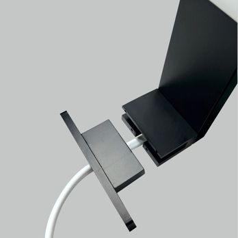 Koupelnové nástěnné LED svítidlo QTEC 4 černá, šířka 30 cm 1