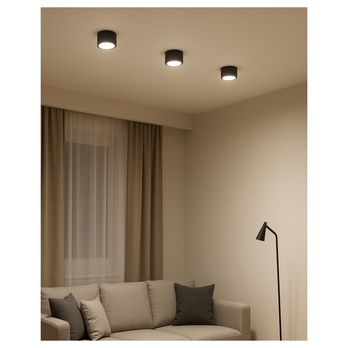 Stropní svítidlo QTEC černá, průměr 8 cm 1
