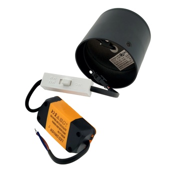 Stropní svítidlo QTEC černá, průměr 8 cm 5