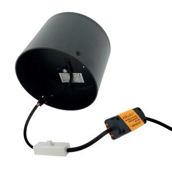 Stropní svítidlo QTEC černá, průměr 12 cm 5