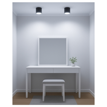 Stropní svítidlo QTEC černá, průměr 12 cm 7
