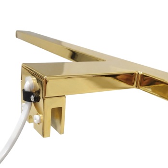 Koupelnové nástěnné LED svítidlo QTEC zlatá lesklá, šířka 30 cm 2