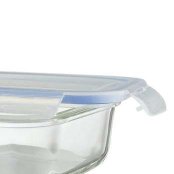 Skleněná dóza s víkem QUADER objem 1,85 l 5