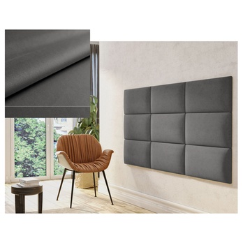Čalouněný panel QUADRA II tmavě šedá 1