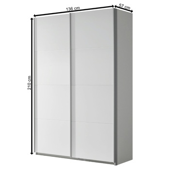 Šatní skříň QUADRA bílá 3