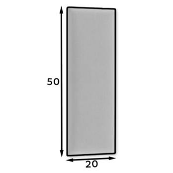 Čalouněný panel QUADRATTA II světle šedá, 50x20 cm 3