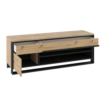 TV komoda QUANT 04 dub artisan/černá 2
