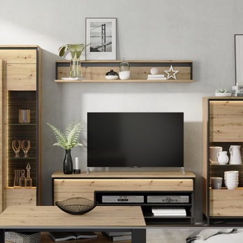 TV komoda QUANT 04 dub artisan/černá 3