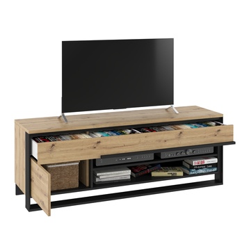 TV komoda QUANT 04 dub artisan/černá 4