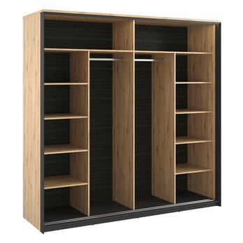 Šatní skříň  QUANT QS-01 dub artisan/černá 2