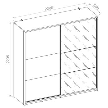 Šatní skříň  QUANT QS-01 dub artisan/černá 4