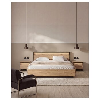 Postel QUANT QS-02 dub artisan/černá, 140x200 cm 4