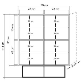Komoda QUANTUM atlantická borovice/černá, šířka 93 cm 4