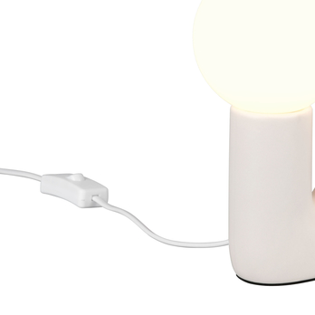 Stolní lampa QUINN bílá/světle šedá 1