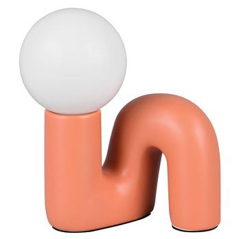 Stolní lampa QUINN bílá/meruňková 1