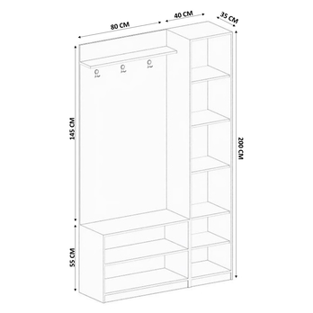 Předsíňová sestava RAB bílá 5