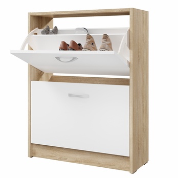 Botník RADIM dub sonoma/bílá 2